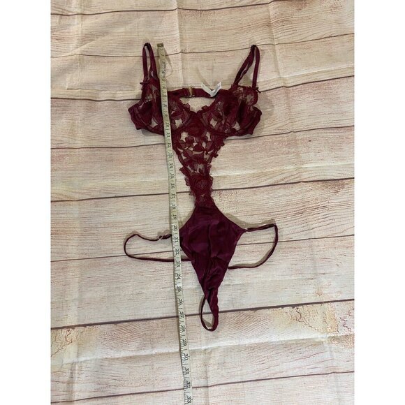 Fleur Du Mal Women's Rose Embroidery Luxury Body Suit - A1 - Picture 5 of 16